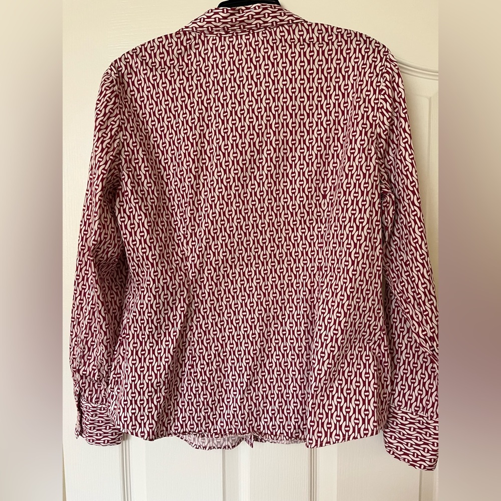 Spring Style!  Liz & Co patterned blouse - Picture 3 of 5